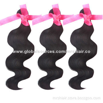 Mrs hair products, Peruvian virgin hair extension body wave Grade 6A, 100% Unprocessed human hair